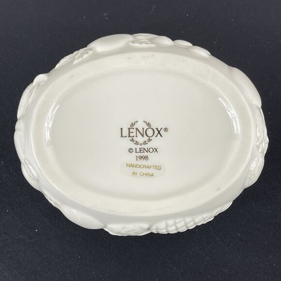 1998 Lenox The Fruits of Life KEEPSAKE TRINKET BOX 24K Gold Trim - Picture 6 of 8